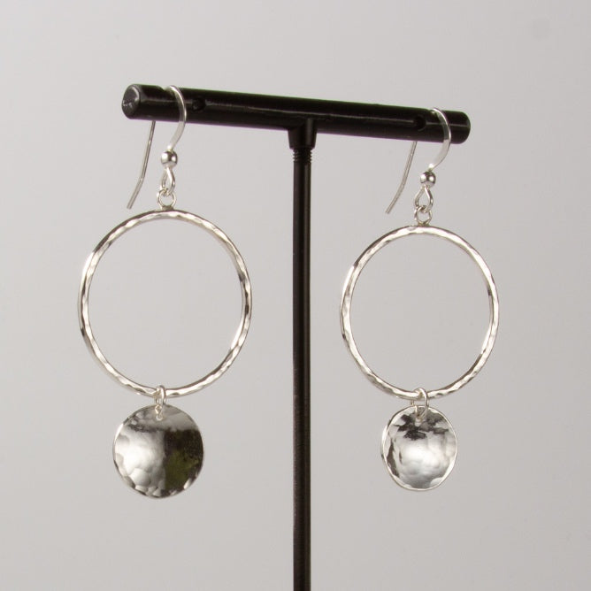Caldera Lunelle Sonido Grande Silver Earrings