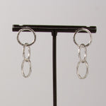 Caldera Triplo Sonido Silver Earrings