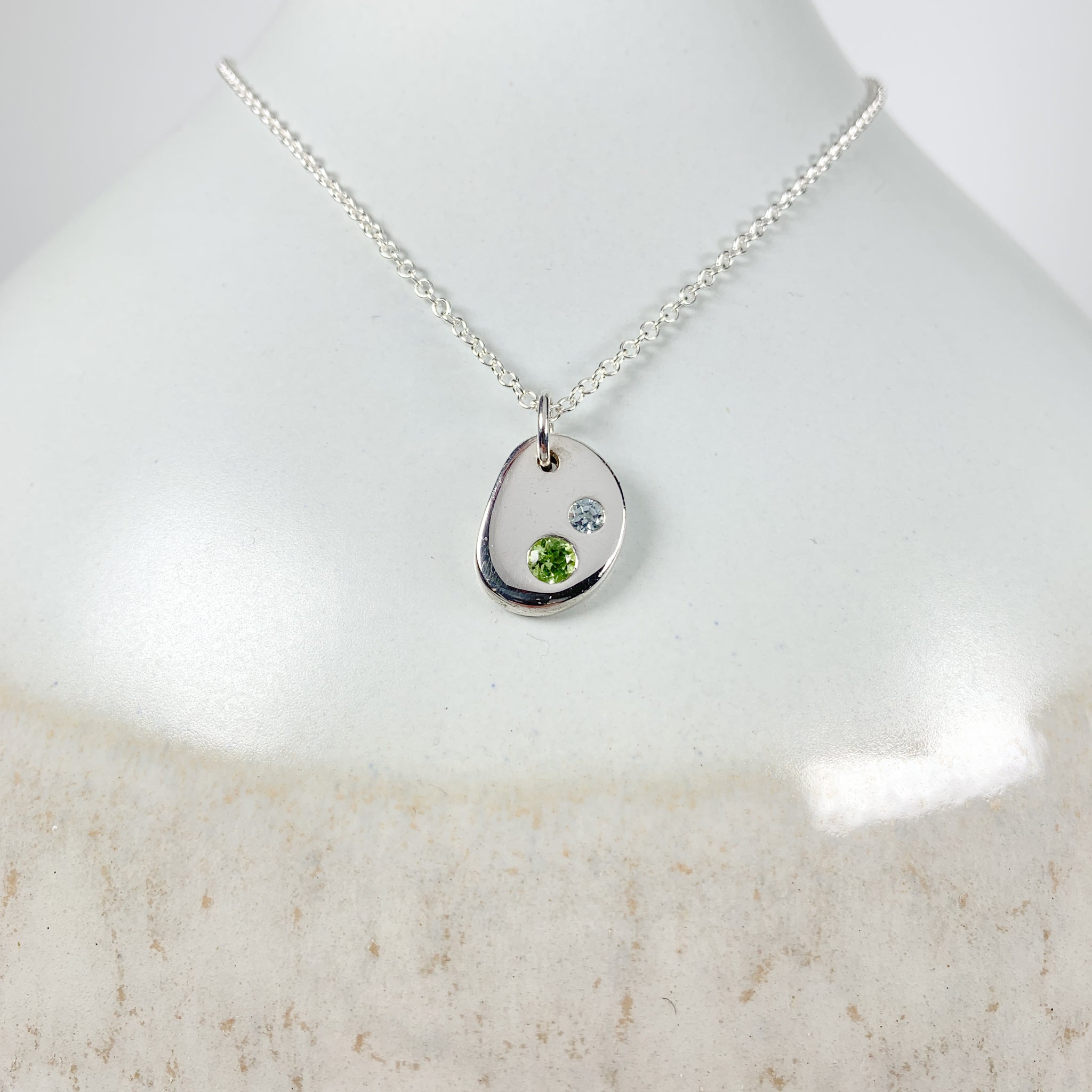 Coast Charm Pendant with Peridot and Topaz