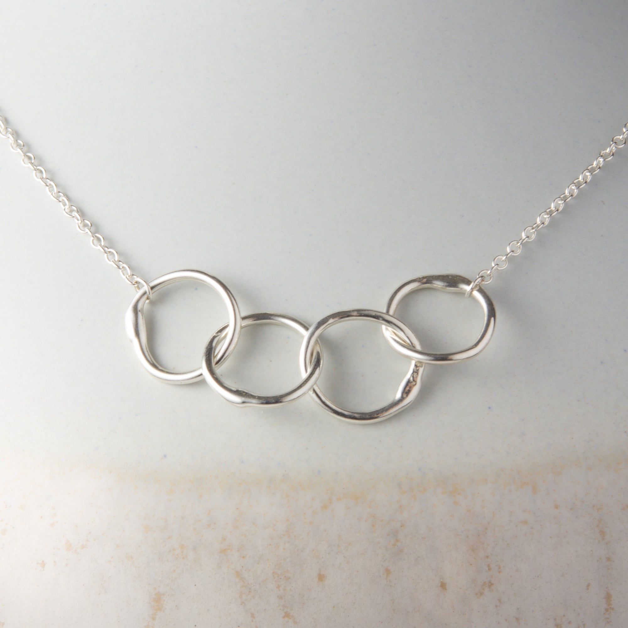 Mistura Quatro Fused Silver Link Necklace
