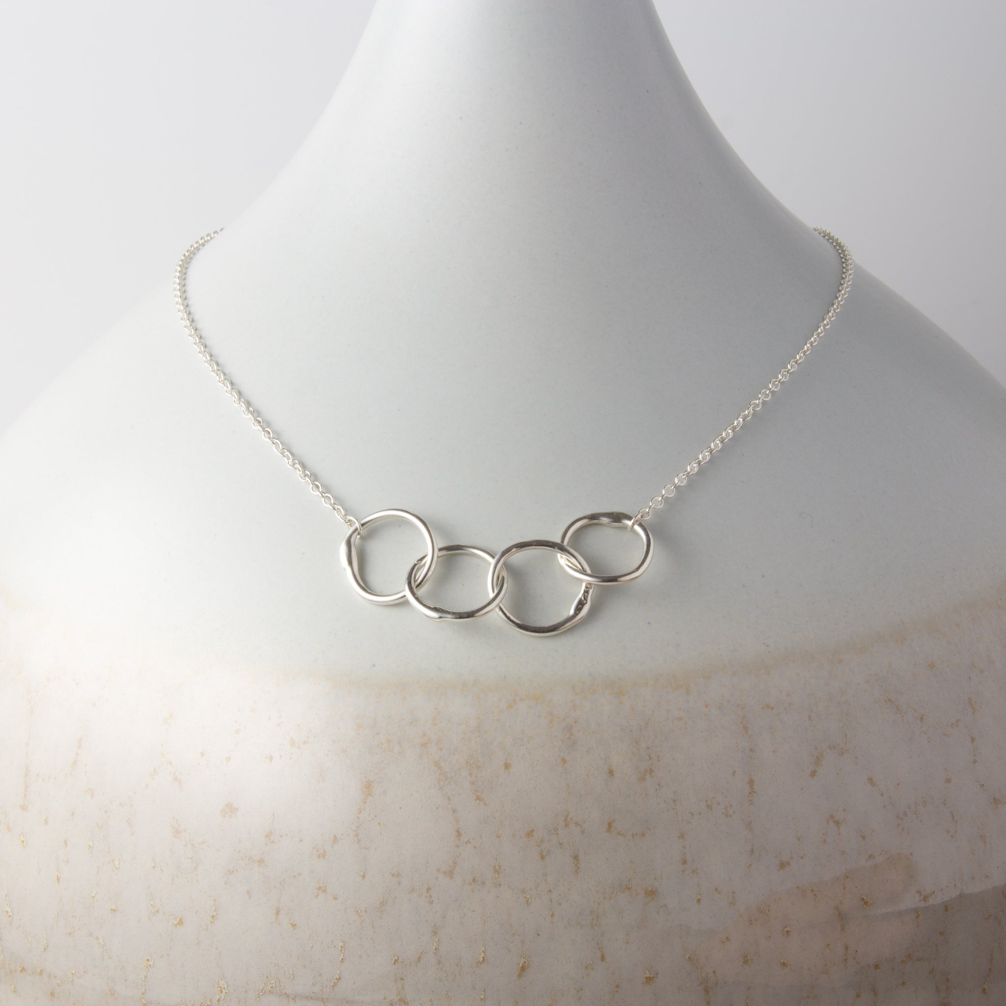 Mistura Quatro Fused Silver Link Necklace