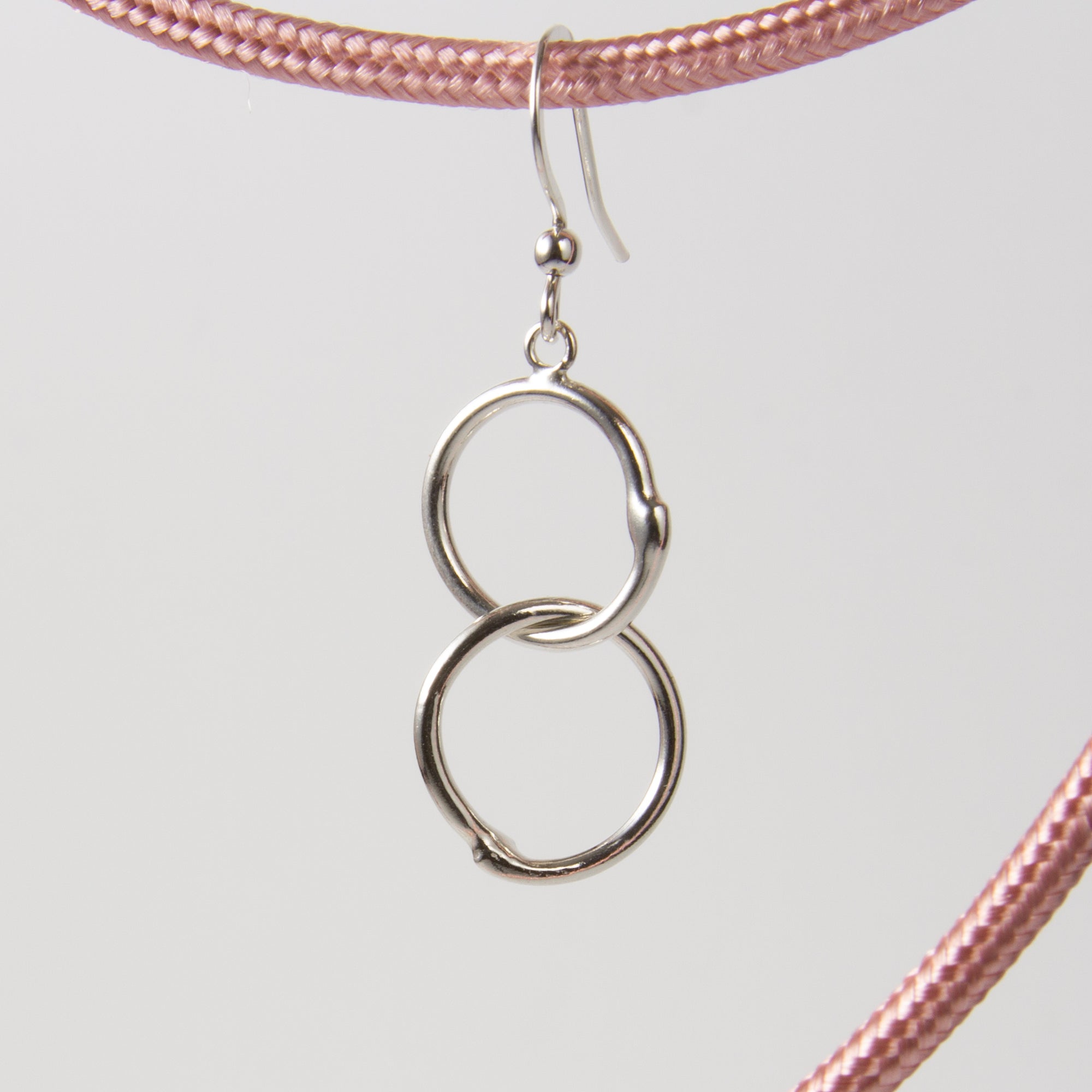 Mistura handmade fused like silver earrings - single