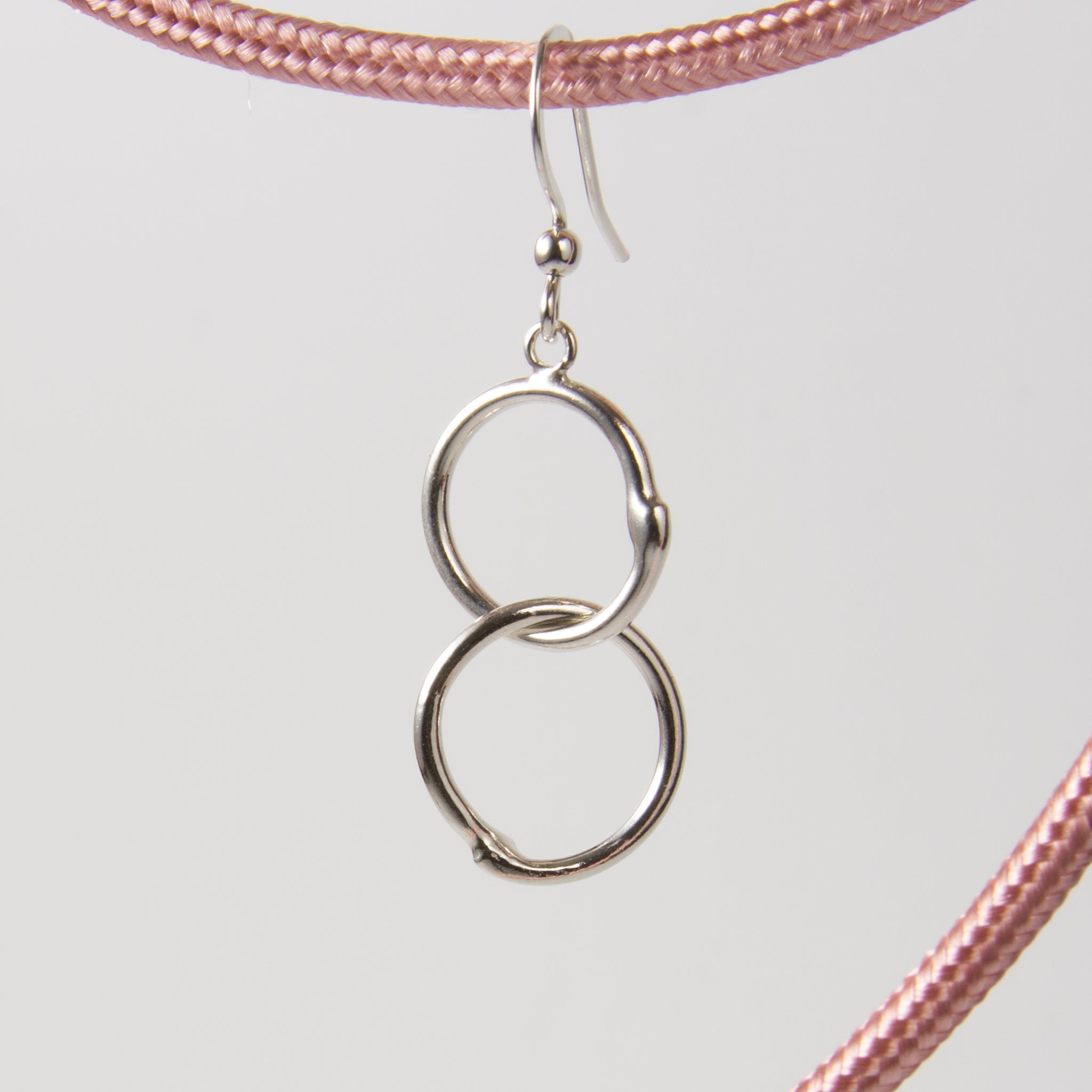 Mistura handmade fused like silver earrings - single