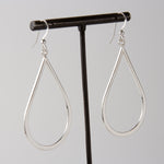Perla Grande Large Teardrop Shaped Silver Earrings