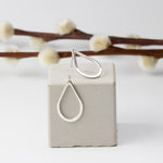 Perla Silver Droplet Stud Earrings Pair