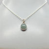 Stella Milky Aquamarine Pendant Necklace Face On-Flat