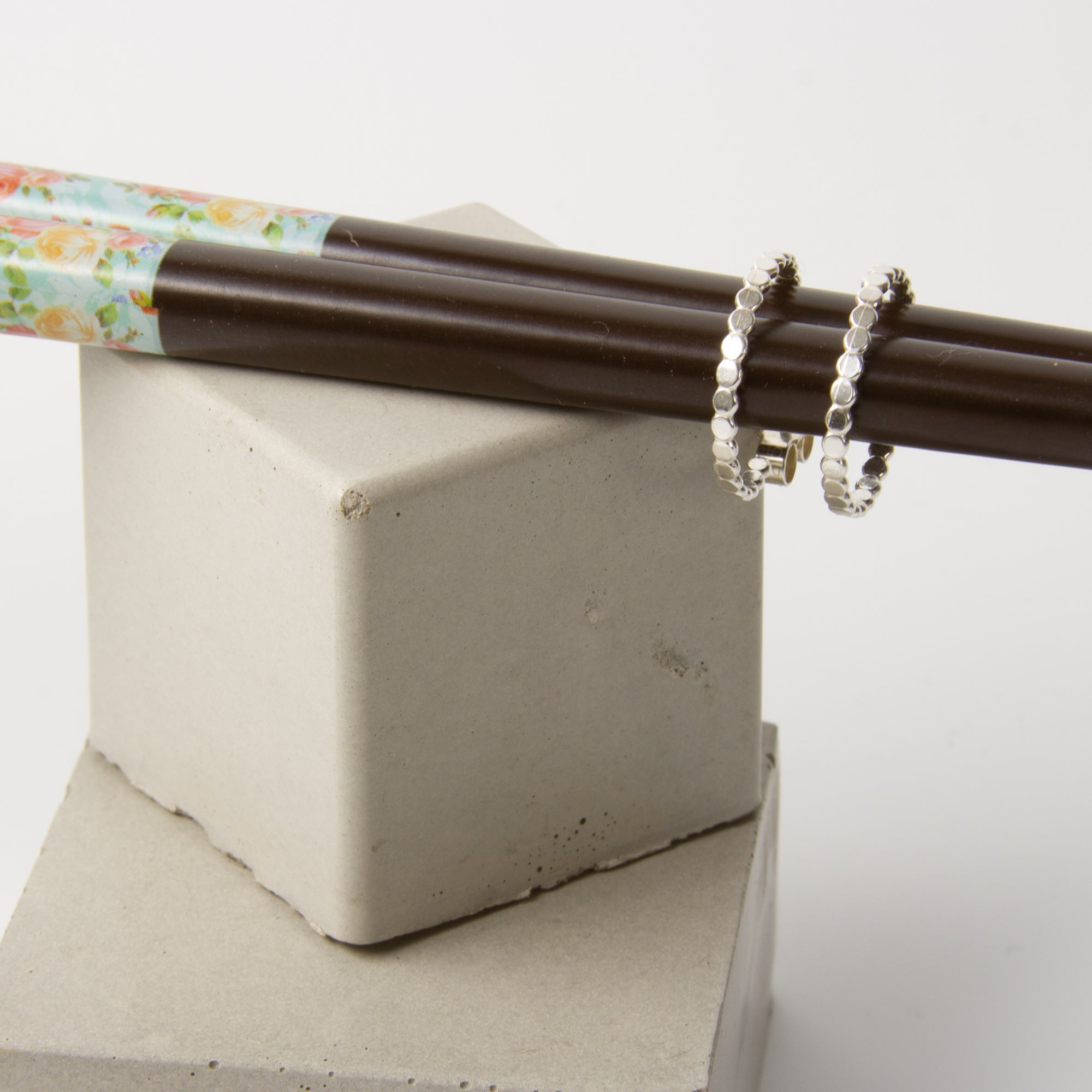 Volant handmade small silver hoop earrings